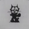 Scared Felix The Cat GIF