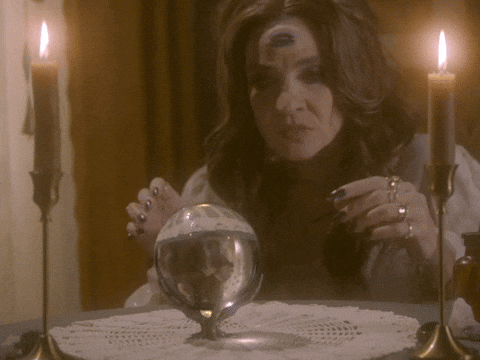 Scared Fortune Teller With Third Eye Meme GIF