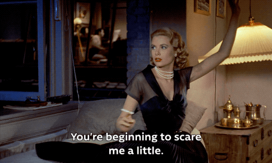 Scared Grace Kelly Reaction GIF