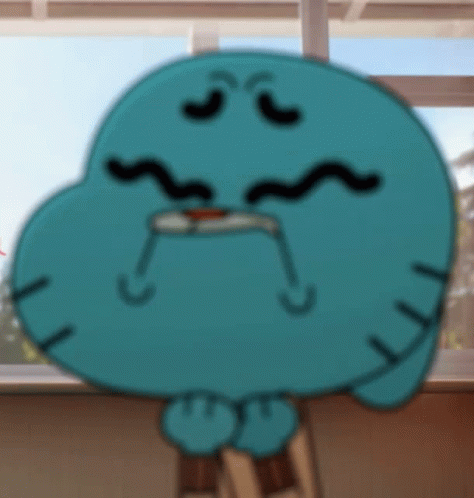 Scared Gumball About To Cry GIF