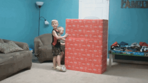 Scared Kids Gift GIF
