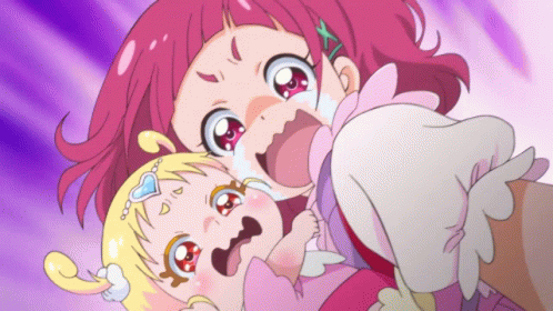 Scared Kids Hugtan Hana Nono Hug Pretty Cure GIF