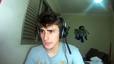 Scared Man In His Room GIF