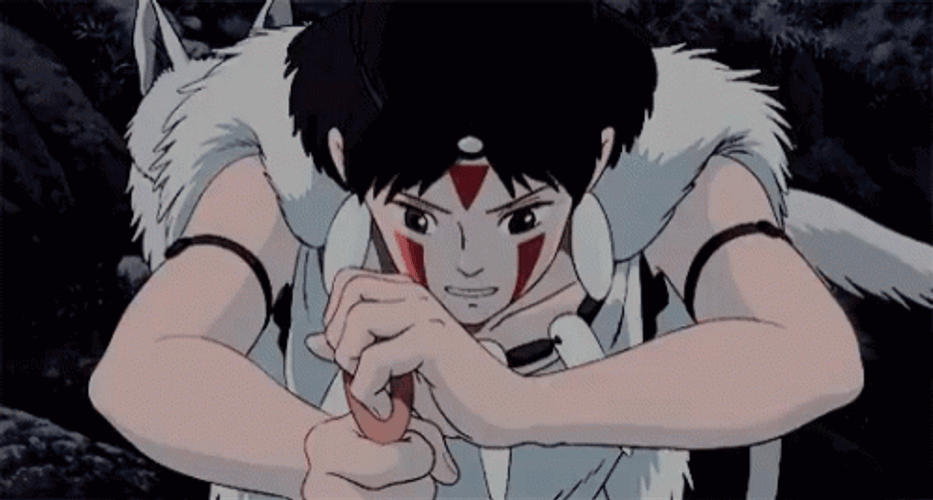 Scared Princess Mononoke GIF