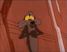 Scared Wile E Coyote Anxious Foot Tapping GIF