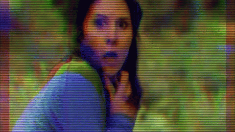 Scared Woman Suspense Glitching Movie GIF