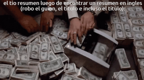 Scarface Counting Money With Spanish Words GIF