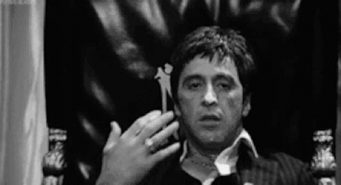 Scarface Tony Montana Wiping Nose GIF