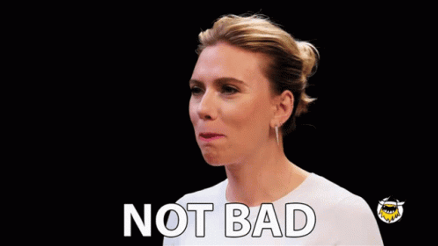 Scarlet Johanson Not Bad GIF
