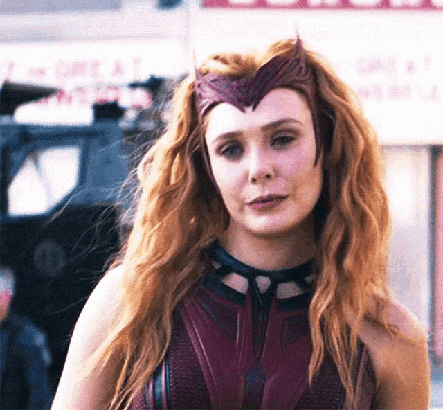 Scarlet Witch Fake Smirking Smile GIF