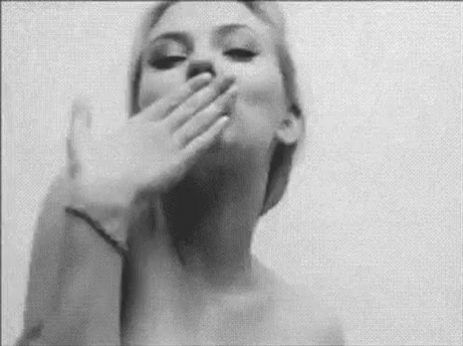 Scarlett Johansson Blowing Kiss GIF