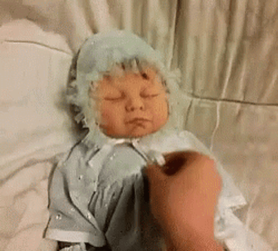 Scary Baby Mask Alien GIF