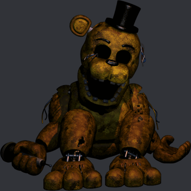Scary Blinking Golden Freddy GIF