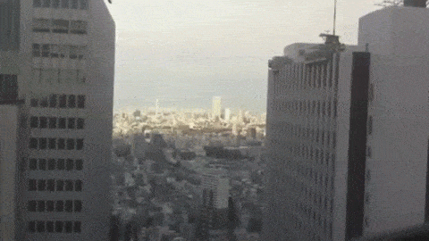 Scary Building Swaying Earthquake GIF