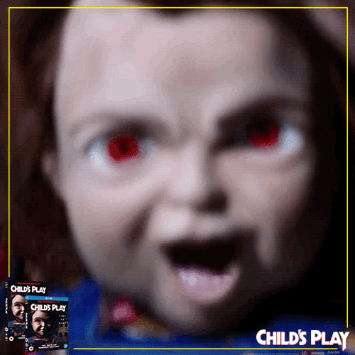 Scary Chucky Red Eyes GIF