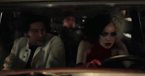 Scary Cruella Driving GIF