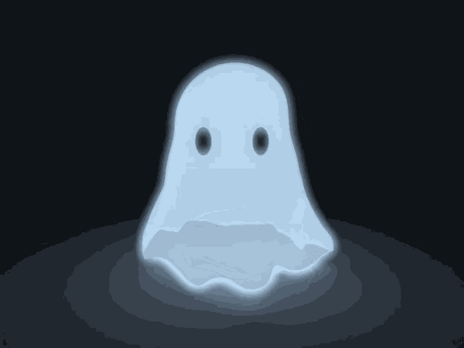 Scary Cute Animated Ghost GIF