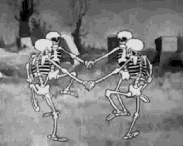 Scary & Cute Skeleton Dance GIF