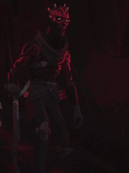 Scary Darth Maul Walking Staring GIF