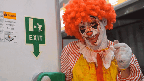 Scary Face Ronald Mcdonald GIF
