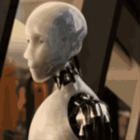 Scary Faced Irobot Wants To Play GIF