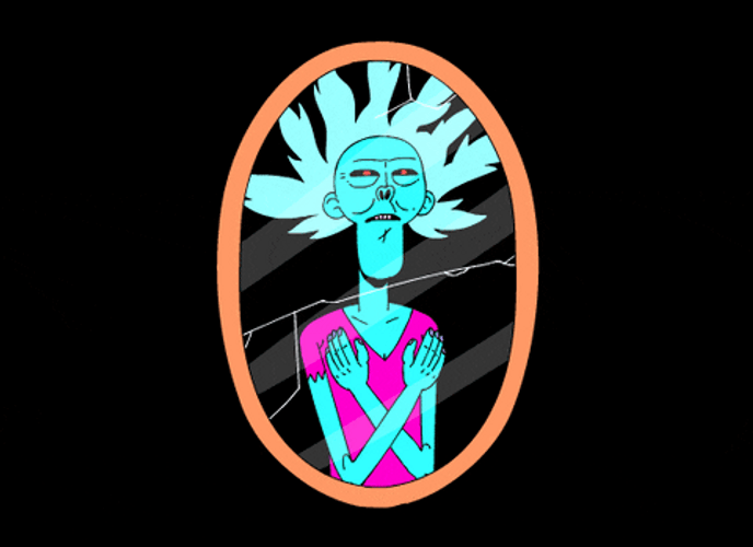 Scary Ghost In The Mirror GIF