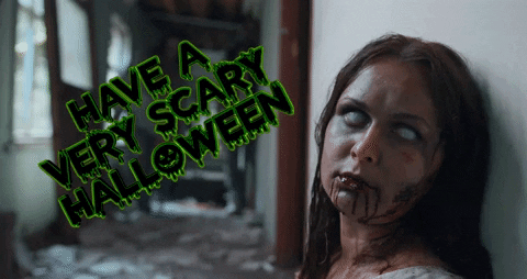 Scary Halloween Bloody Possessed Girl GIF