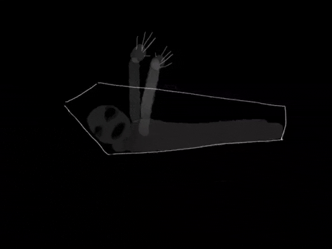 Scary Halloween Coffin Ghost GIF