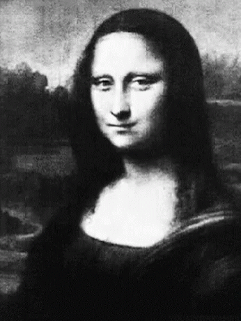 Scary Halloween Creepy Mona Lisa GIF