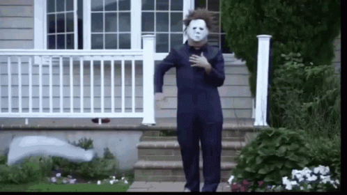 Scary Halloween Killer Mask GIF