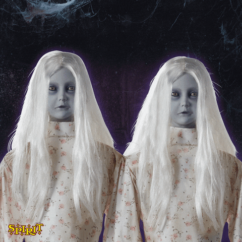 Scary Halloween Spooky White Lady GIF