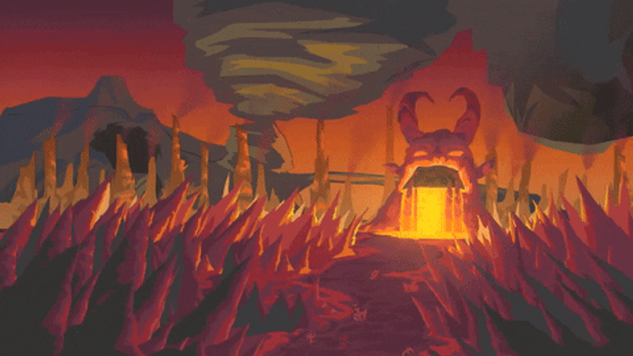 Scary Hell Illustration Animated Art GIF