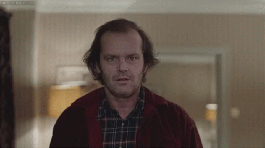 Scary Jack Nicholson Nodding Diabolical Gaze GIF