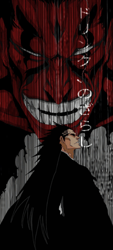 Scary Kenpachi Face GIF