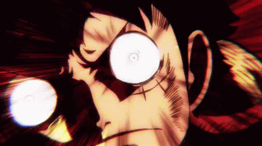 Scary Monkey D Luffy Gear 5 Transformation GIF