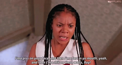 Scary Movie 2 Regina Hall Panicking GIF