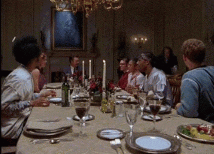 Scary Movie Butler Hanson Dining Table GIF