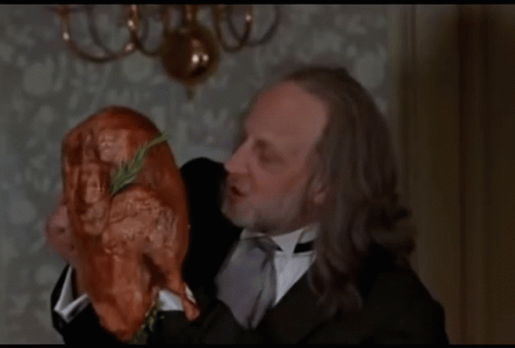 Scary Movie Butler Hanson Turkey Lick GIF