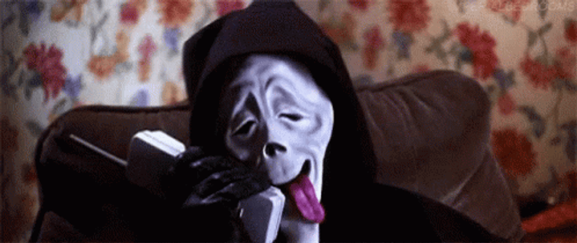 Scary Movie Funny Ghost Face Tongue Out GIF