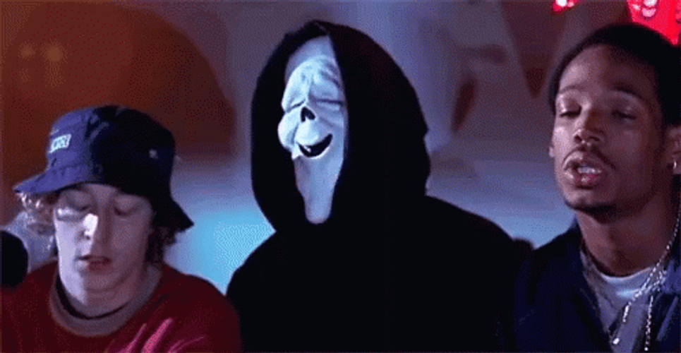 Scary Movie Ghost Face Tilting Head GIF