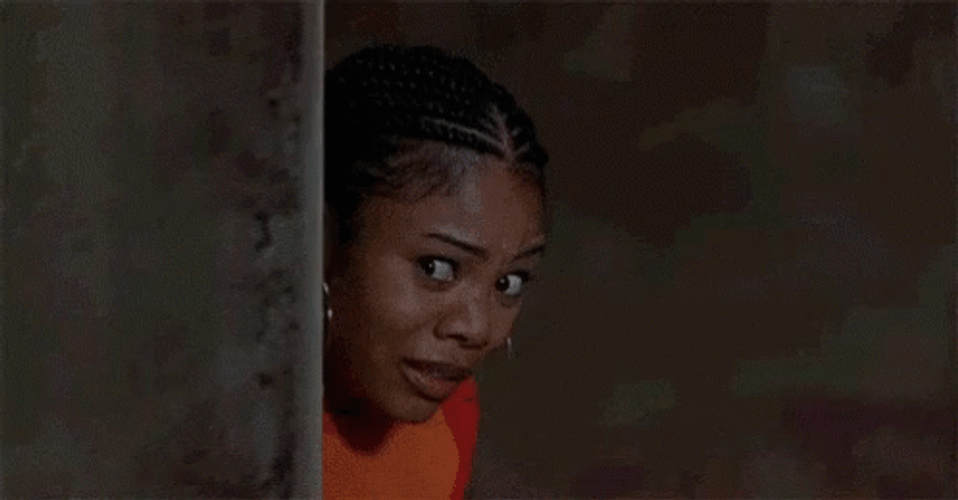 Scary Movie Squirming Regina Hall Peeking GIF