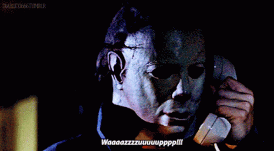 Scary Movie Villain Saying Wazzup GIF