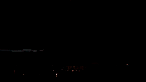 Scary Rushing Yellow Lightning Night Sky GIF