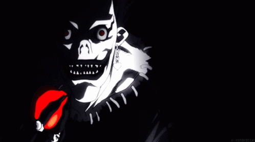 Scary Ryuk Eating Heart Death Note GIF