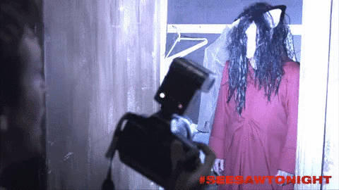 Scary Saw Halloween Costume GIF