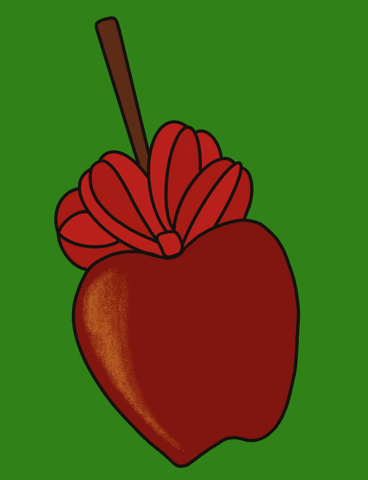 Scary Skull Apple Art GIF