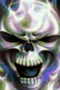 Scary Skull Berserk Transformation GIF