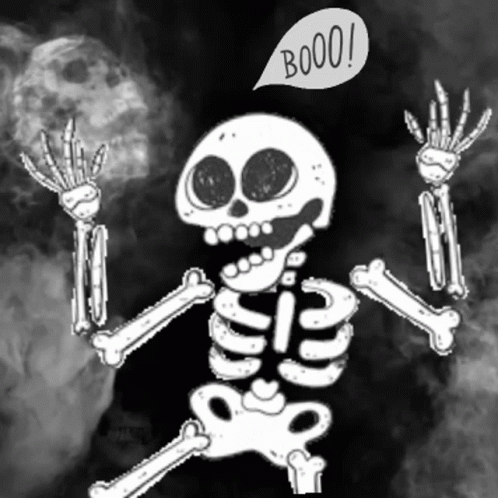 Scary Skull Boo GIF