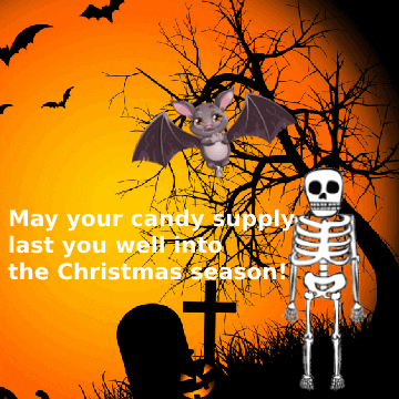 Scary Skull Candy Supply Greetings GIF