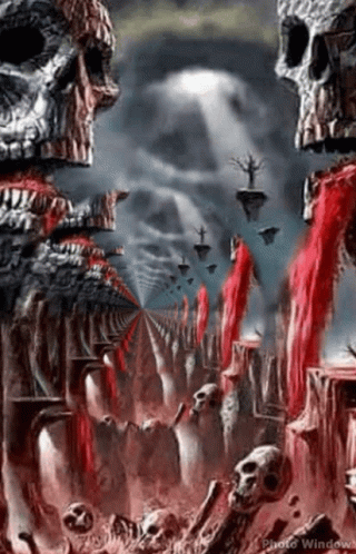 Scary Skull Cool Monarch GIF